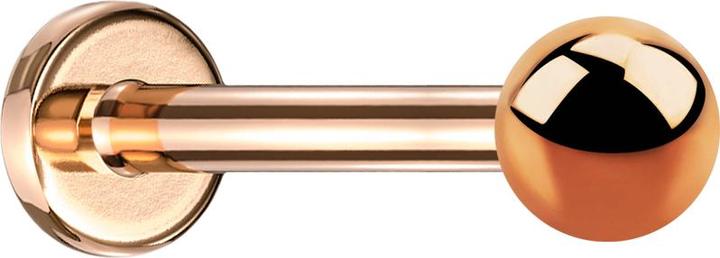 Image du produit Star Piercing Labret rose doré avec boule (sans laiton, Acier chirurgical 316L)
