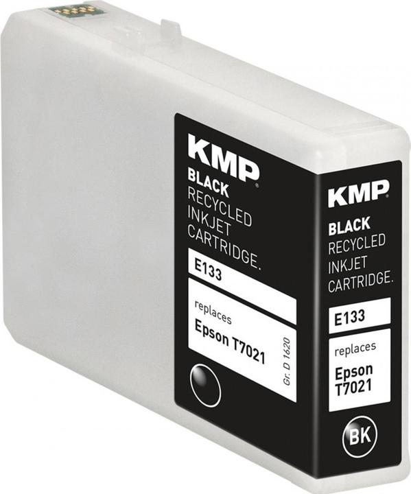 Produktbild KMP E133 Tintenpatrone kompatibel mit Epson T7021 (BK)