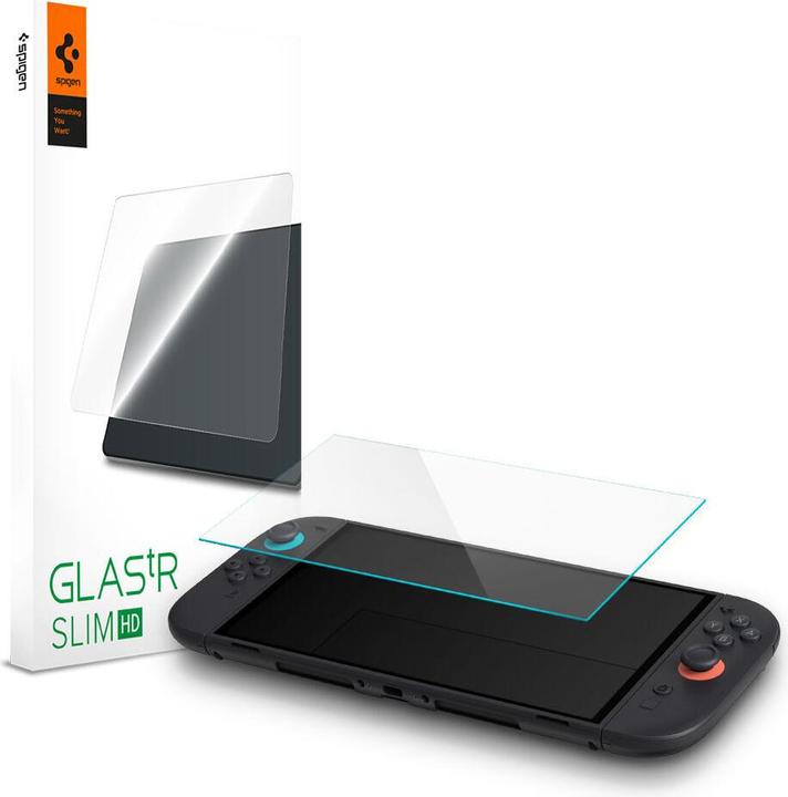 Actual product image Spigen Nintendo Switch 2 Screen Protector GLAS.tR Slim HD 2PCS (Switch 2)