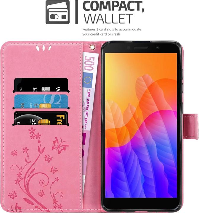 Actual product image Cadorabo Flower Book Cover (Huawei Y5p)