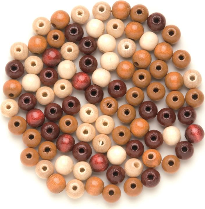 Glorex Holzperle 12mm 28St braun-mix FSC Buche