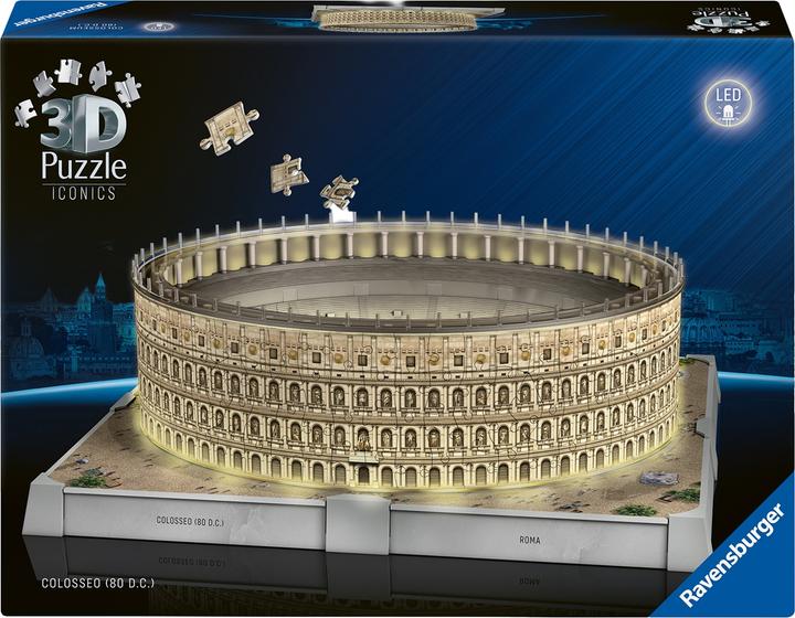 Ravensburger 3D Puzzle 216 Teile - Iconics: Kolosseum Rom - mit Licht (216 Teile)