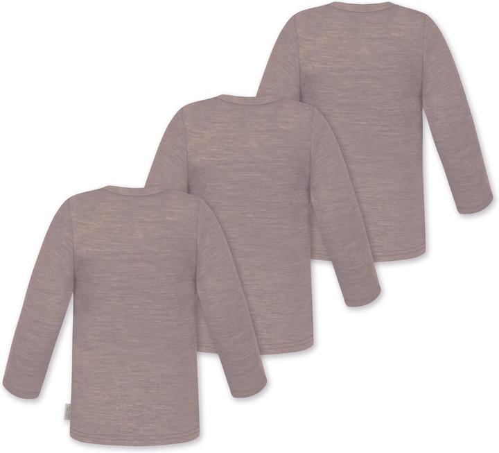 Produktbild Normani 3er Pack Baby Merino Longsleeve „Taupo" - 9467 (62)