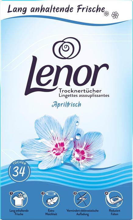Produktbild Lenor Trocknertücher Aprilfrisch (34 Waschgänge, Tücher)