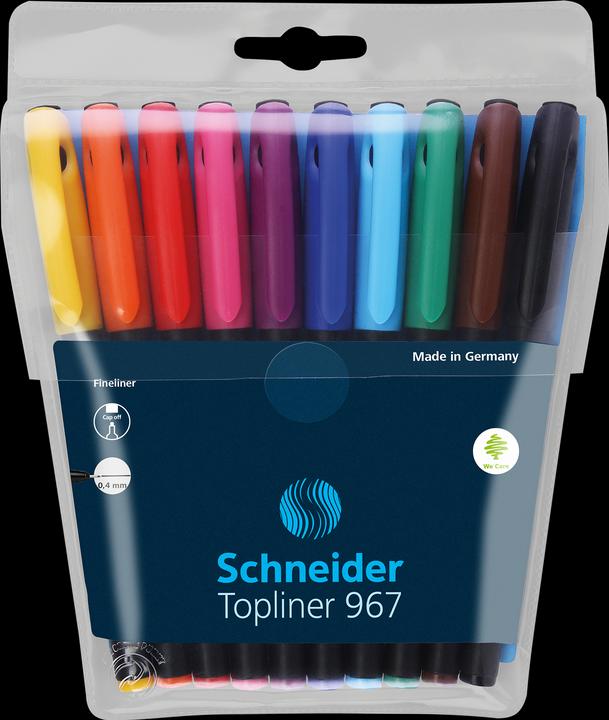Produktbild Schneider Fineliner 967 10er Etui (Mehrfarbig, 10 x)