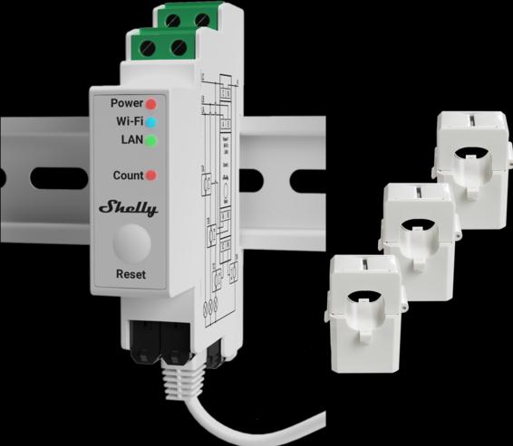 Actual product image Shelly Pro 3EM 120A