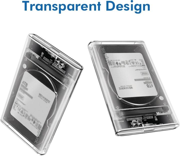 Actual product image LogiLink Hard disk enclosure 2.5", HDD/SSD, USB 3.0, tool-free (2.5")