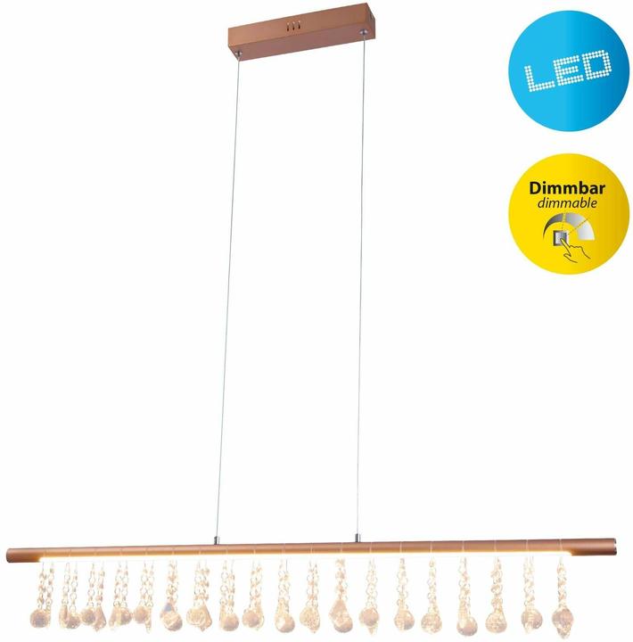Actual product image Näve LED pendant light Nobilis l: approx 100 cm - gold (2152 lm)