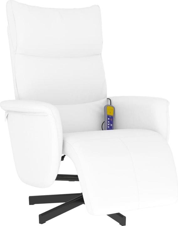 Image du produit VidaXL Fauteuil de massage avec repose-pieds Blanc Similicuir,Couleur