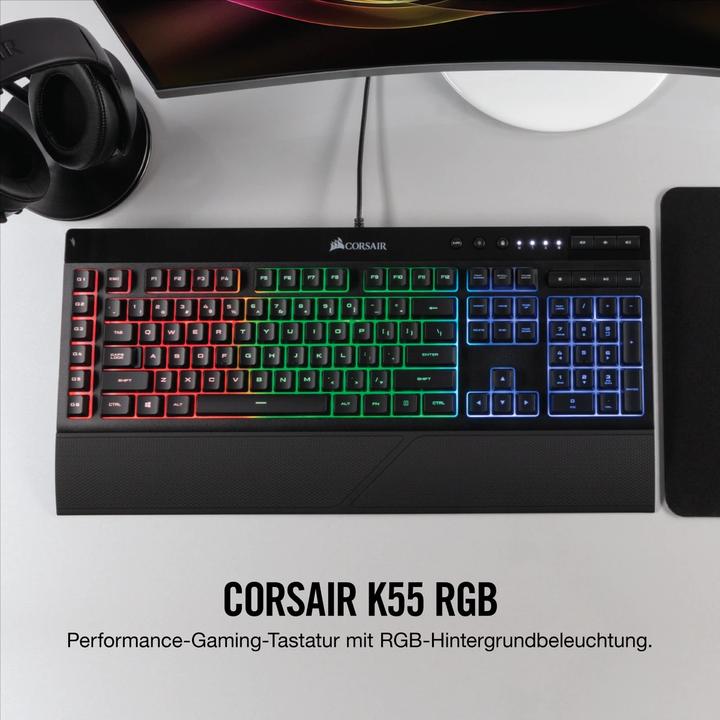 Produktbild Corsair K55 Rgb (DE, Kabelgebunden)