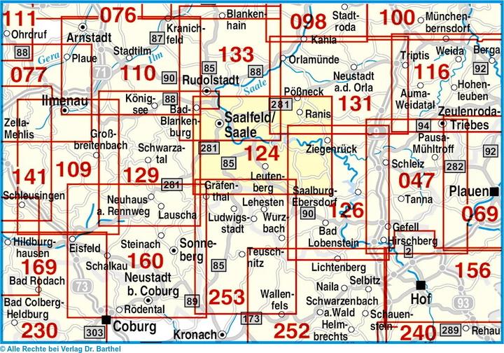 Produktbild Radwander- und Wanderkarte Oberes Saaletal, Saalfeld/Saale, Hohenwarte-Stausee und Umgebung
