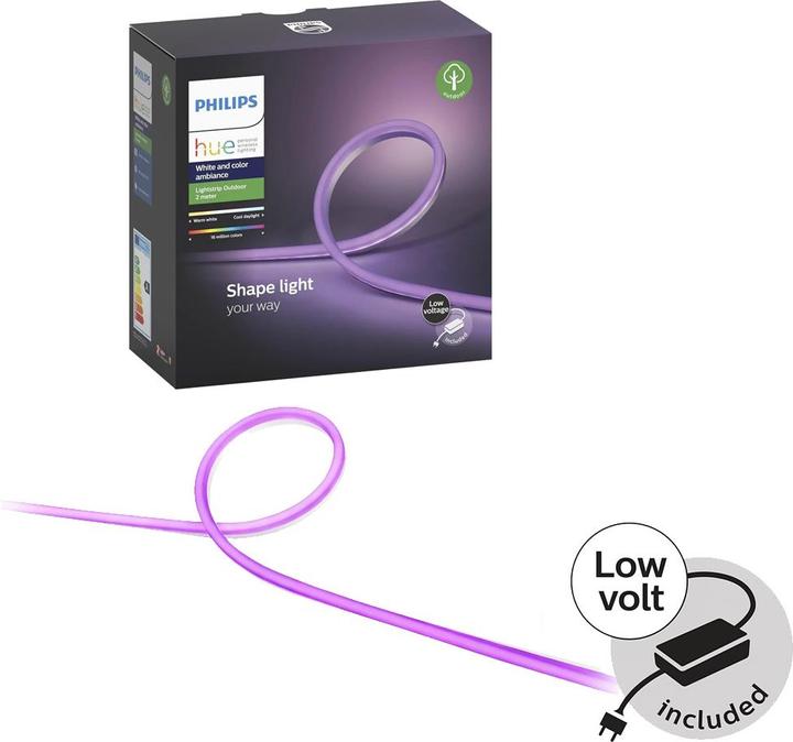 Immagine prodotto Philips Hue Hue LED Striscia luminosa per esterni (DE Plug) (Multicolore, 200 cm, Esterno)