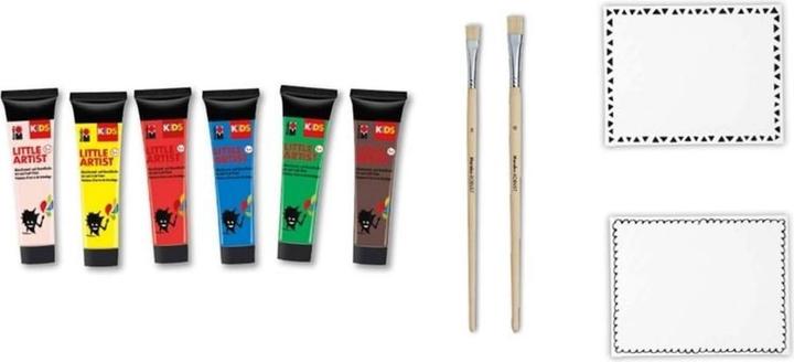 Actual product image Marabu Little Artist Art Box KiDS (Green, Brown, Beige, Red, Yellow, Blue, 36 ml)