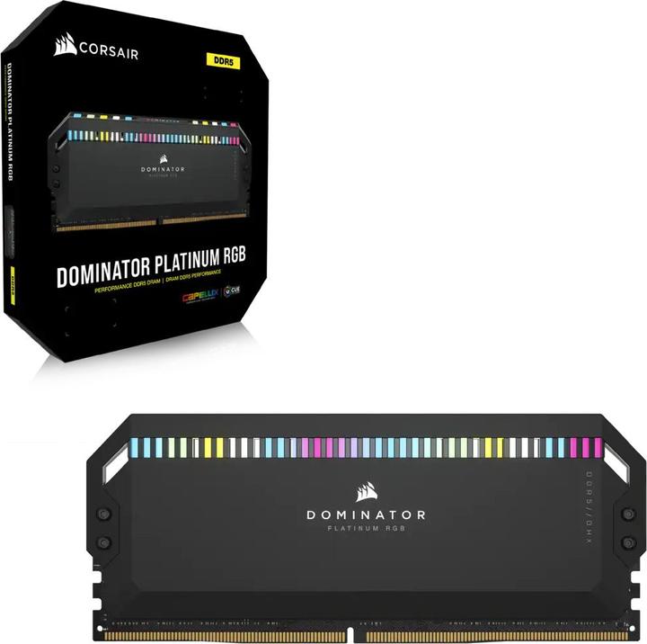 Actual product image Corsair D564GB 6000-40 Dominator Plat. bk K2 COR XMP (2 x 32GB, 6000 MHz, DDR5 RAM, DIMM)