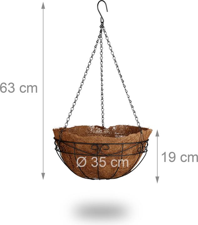 Produktbild Relaxdays Blumenampel (35 cm)