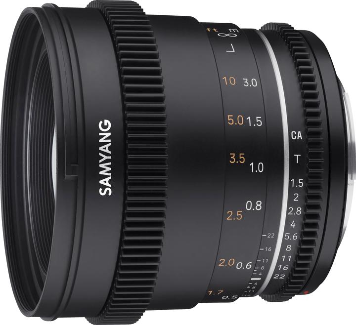 Actual product image Samyang MF 50mm T1.5 VDSLR MK2 Canon EF (Canon EF, full size, APS-C / DX, Micro Four Thirds)