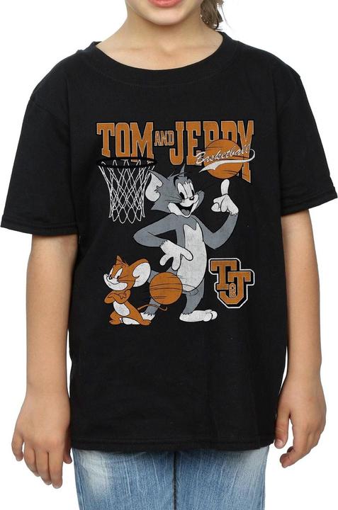 Actual product image Tom & Jerry Girls Spinning Basketball Cotton T-Shirt (116)