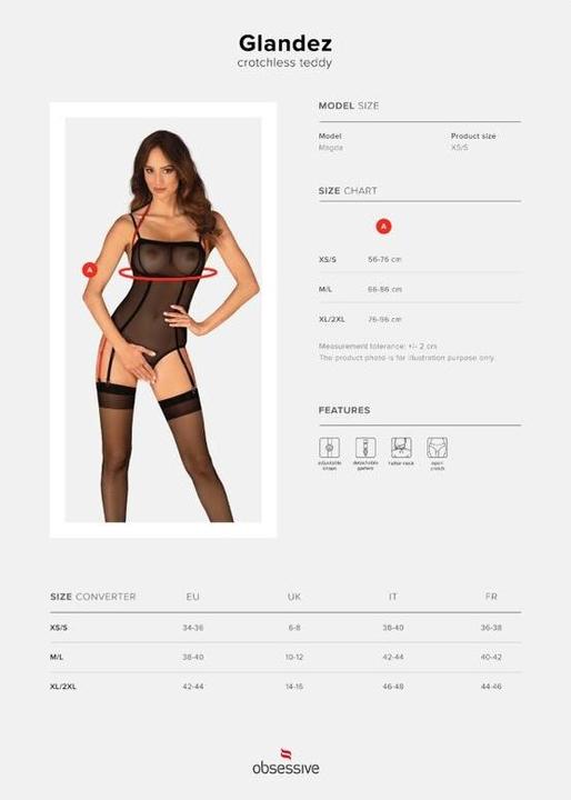 Productafbeelding Obsessive Glandez Kruisloze Teddy Xs/S (S)