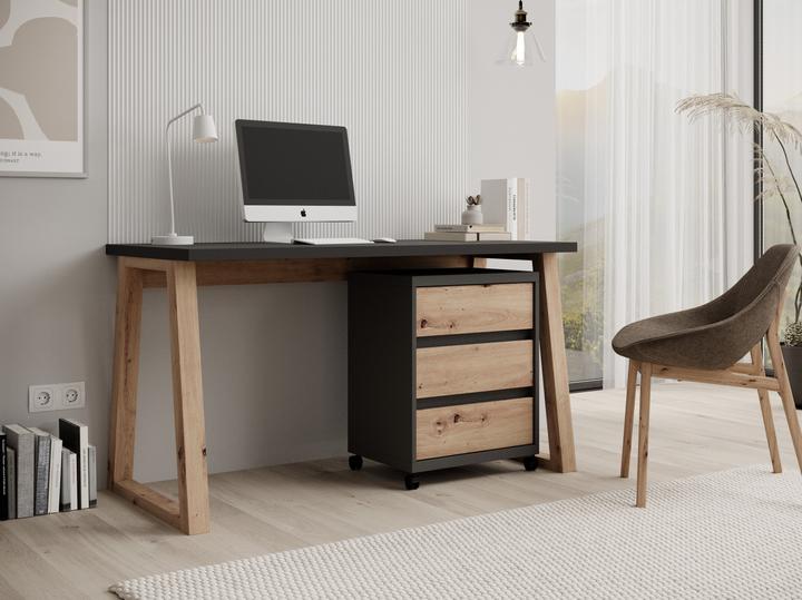 Image du produit ADRK Furniture Bureau avec caisson IWO I (65 x 65 x 40 cm)