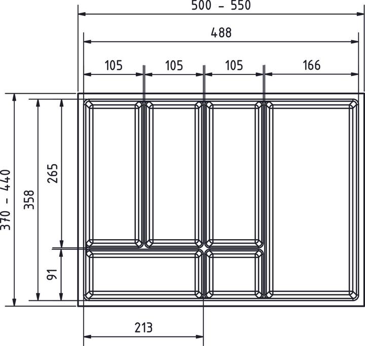 Produktbild Werkstarck Besteckeinsatz Basic LEGRABOX M