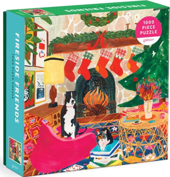 Actual product image Abrams & Chronicle Fireside Friends 1000 Piece Puzzle in Square Box (1000 pieces)