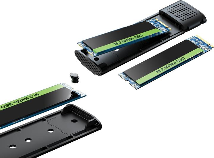 Produktbild Sandberg USB 3.2 Gehäuse für M.2+NVMe SSD (M.2, M.2 2230, M.2 2242, M.2 2260, M.2 2280)