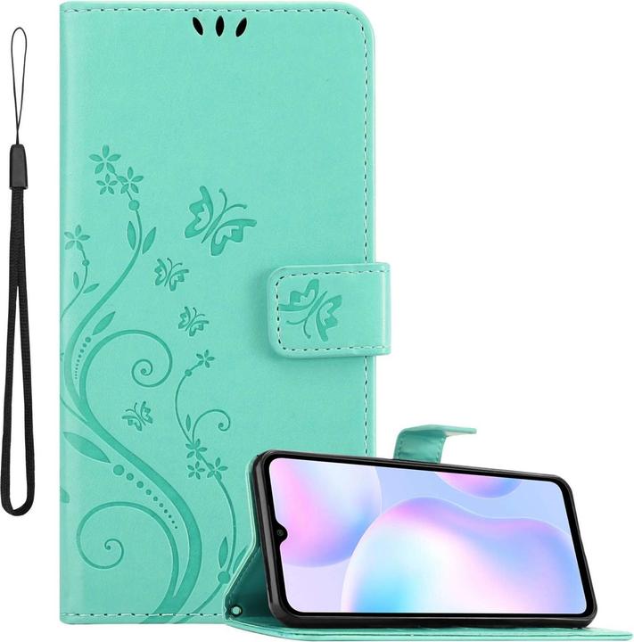 Produktbild Cadorabo Hülle für Xiaomi RedMi 9A / RedMi 9AT mit Blumen Muster (Xiaomi Redmi 9A, Xiaomi Redmi 9AT)