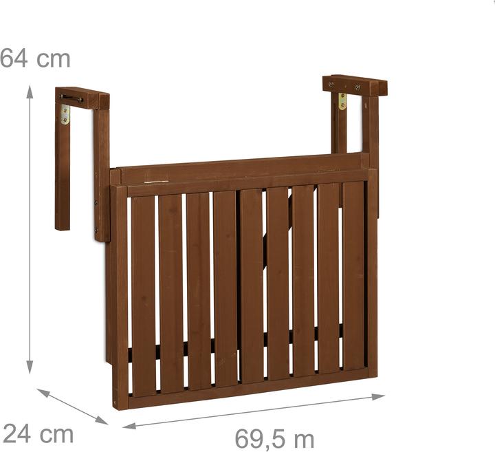 Produktbild Relaxdays Balkonklapptisch (69.50 cm)