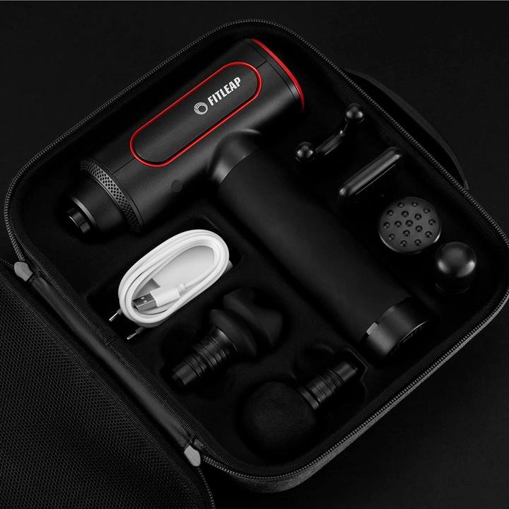Actual product image Fitleap Massagepistole, Massage Gun Pro mit 6 Köpfen und 6 Modi, USB-C Ladeanschluss