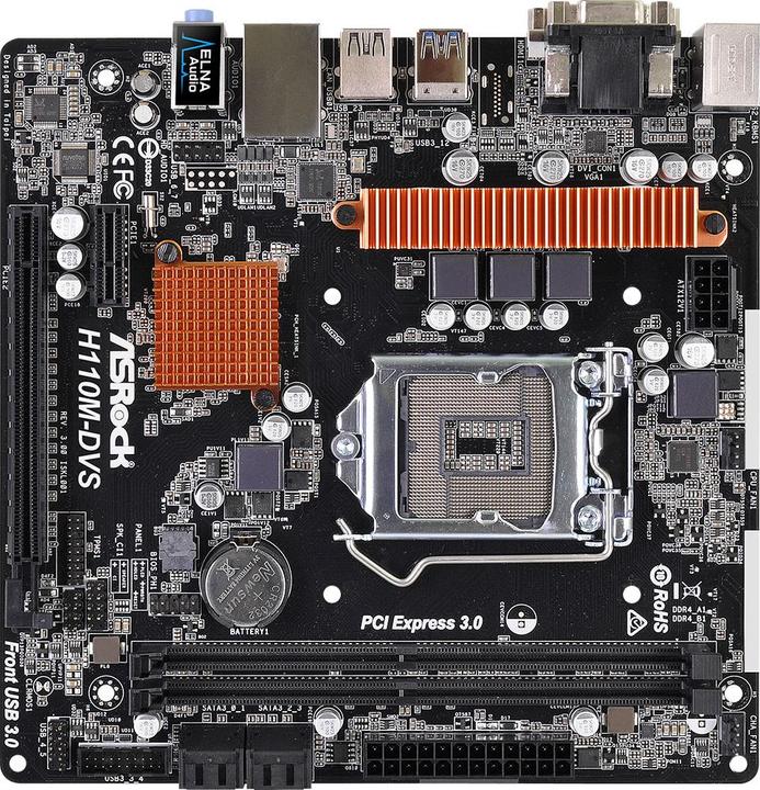 AsRock H110m-Dvs R3.0 (LGA 1151, Intel H110, mATX)
