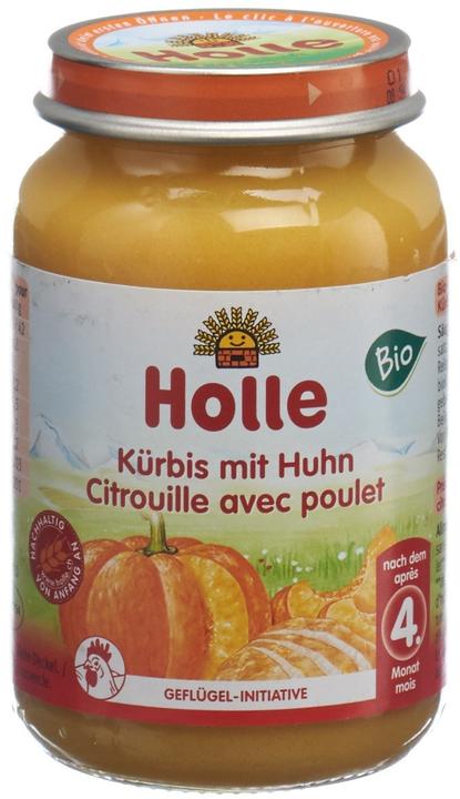 Produktbild Holle Gemüsegläschen Kürbis mit Huhn (190 g)