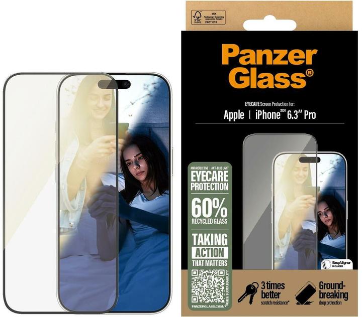 Produktbild PanzerGlass Eyecare Screen Protection (1 Stück, Apple iPhone 16 Pro)