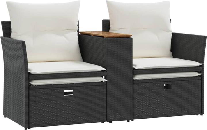 Produktbild VidaXL Gartensofa 2-Sitzer mit Hockern