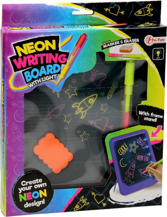 Actual product image Toi-Toys Neon Glow drawing board with marker and sponge