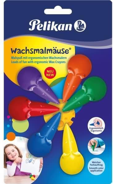 Produktbild Pelikan Wachsmalmäuse (Multicolor, 6 x)
