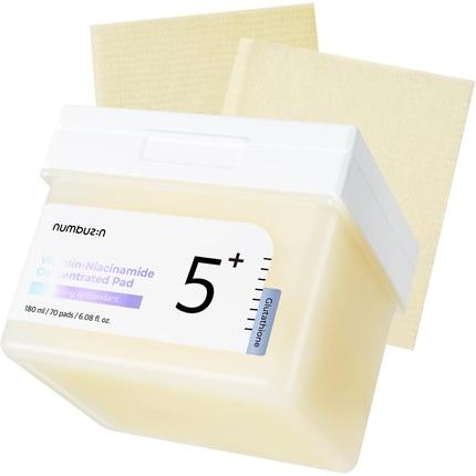Immagine prodotto Numbuzin No.5+ Niacinamide Concentrated Toner Pad with Glutathione, Niacinamide, PHA & LHA 180ml 70 Pads (180 ml)