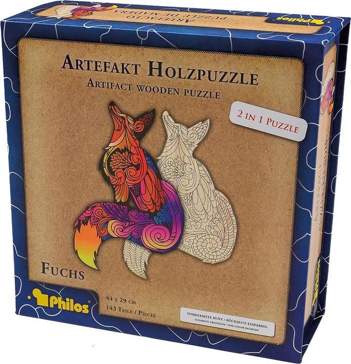 Immagine prodotto Philos Puzzle in legno Artefact 2 in 1 Fox (143 pezzi)