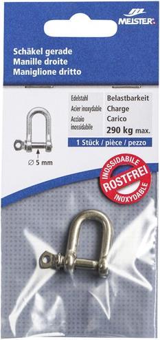 Actual product image Meister Shackle INOX 10mm straight