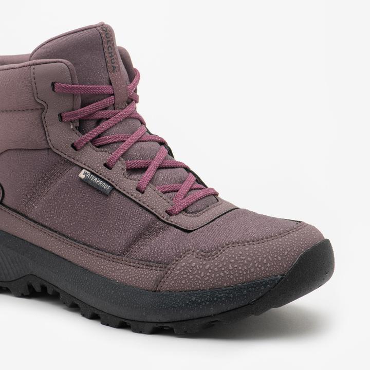 Actual product image Quechua Wanderschuhe Damen halbhoch wasserdicht - NH100 WP violett (36)