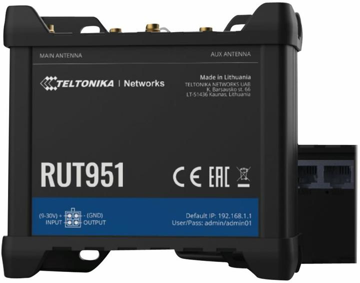 Productafbeelding Teltonika Industriële Compacte 4G/LTE Dual SIM Router, met Ethernet & I/O LTE / 3G Router