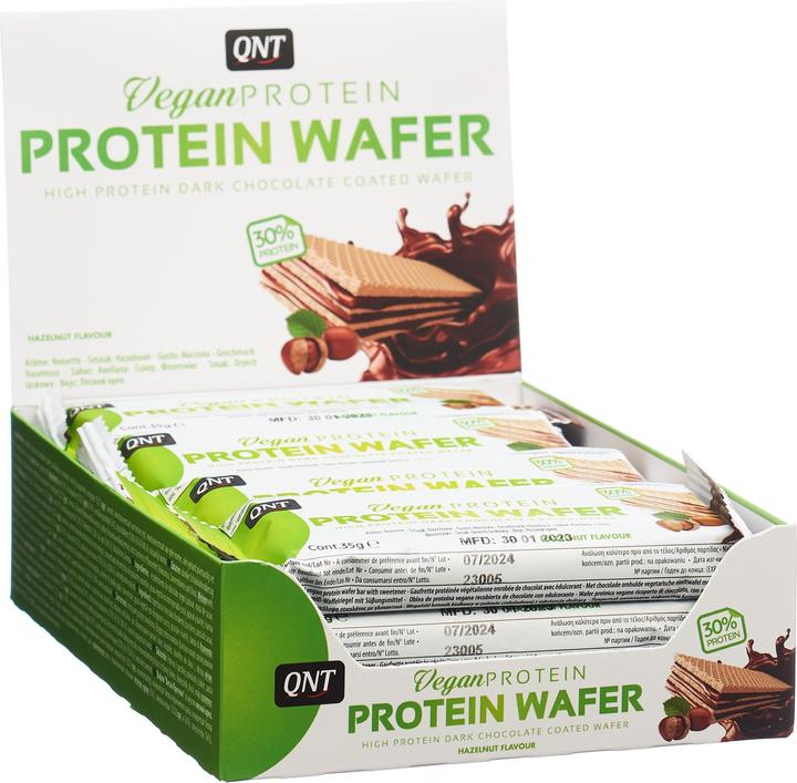 Image du produit QNT Vegan Protein Wafer Hazelnut (Noisette, 12 pcs, 420 g)