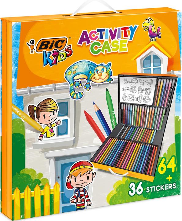 Image du produit Bic Kids Coloring Case avec autocollants (Multicolore, 64 x)