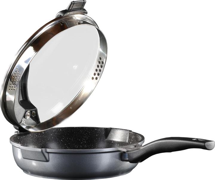 Produktbild Stoneline FUTURE Schmorpfanne 24 cm, mit Siebglasdeckel (24 cm, Bräter + Schmortopf, Aluminium)