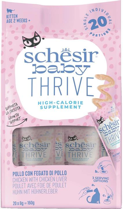 Image du produit Schesir Baby Thrive, Poulet avec Foie de Poulet, 20x8g (Junior, 20 pcs, 160 g)