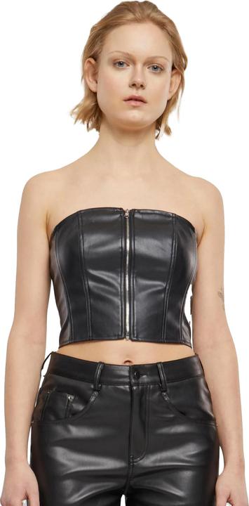Actual product image Urban Classics Womens/Ladies Synthetic Leather Bandeau Top (S)