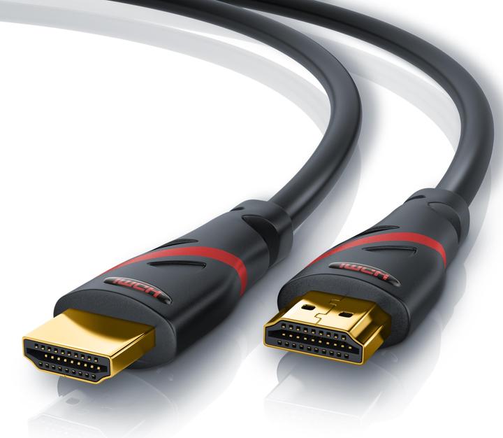 CSL HDMI Kabel 2.0b - 4k 60Hz Ultra HD - Ethernet - Highspeed - Full HD - 3D - ARC - 3 fach geschirmt (12.50 m, HDMI)