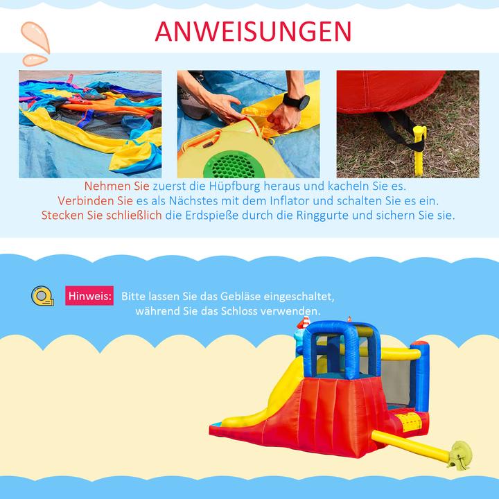 Immagine prodotto Outsunny Hüpfburg Oxford-Gewebe, Polyester-Gewebe mehrfarbig