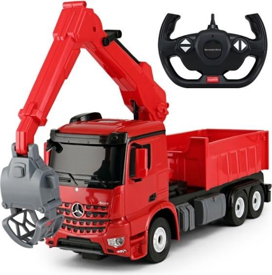 Actual product image Rastar Mercedes-Benz Arocs Fjernstyret Lastbil med kran 2.4G, Gul