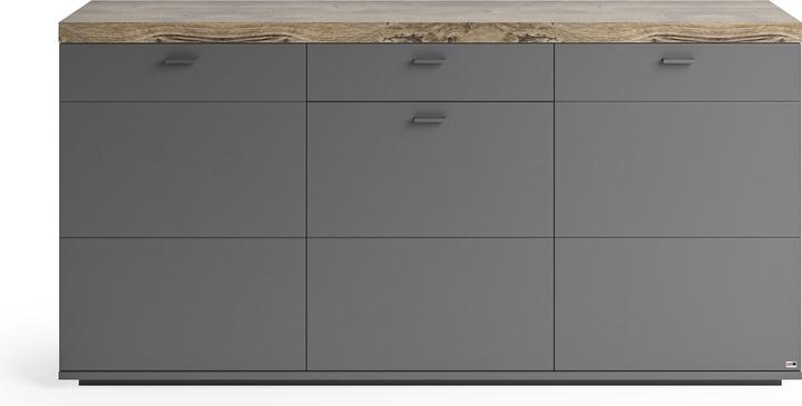Produktbild Set One by Musterring Set One Lancaster TYP 55 Sideboard zerlegt Grau Antrazit/Eiche Ribbeck Cognac