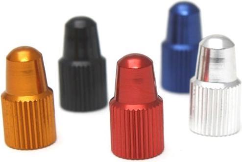 Actual product image Yokozuna Colored aluminum valve caps (Black)